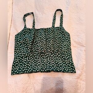 SHEIN Dark Green Floral Camisole